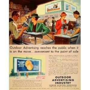  1934 Ad Outdoor Advertising Industry Billboards Sunkist 