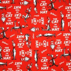  Robert Kaufman Dr. Seuss The Cat In The Hat Book Cover Red 