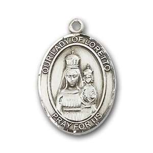 Sterling Silver Our Lady of Loretto Medal Jewelry