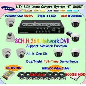  8ch cctv dvr kit h.264 cctv systems ht 8608t Camera 