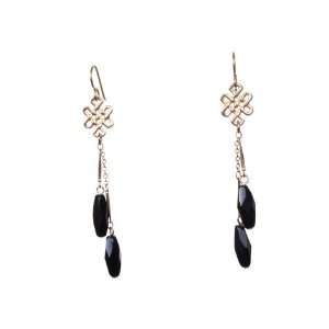  Nickel Free Gold and Black Camilla Earrings Jewelry