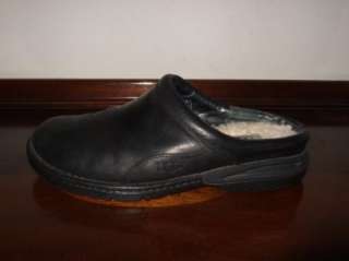 UGG Australia Black Leather Clogs Mules Shoes Mens Sz.9(US) / 42(EU 