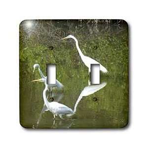 Florene Birds   Snowy Egrets   Light Switch Covers   double toggle 