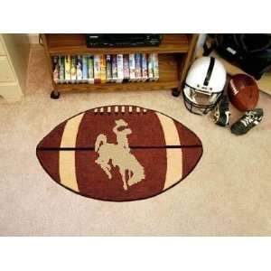 Wyoming Cowboys Football Shaped Area Rug Welcome/Bath Mat  