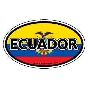  Ecuador Flag Car Bumper Sticker Decal Oval Automotive