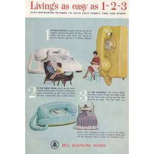    Print Ad 1963 Bell Telephone 1 2 3 Bell Telephone Books