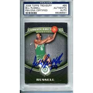  Bill Russell Autographed 2008 Topps Treasury Card Sports 