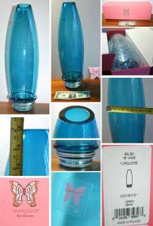 Waterford Marquis Crystal Salsa Turquoise Vase 16Glass  