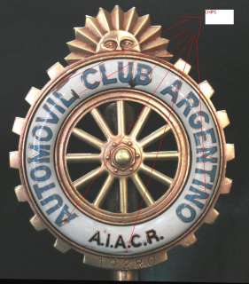Automovil Club Argentino old car mascot ? emblem ? badg  