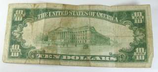 1929 $10 US National Bank Note  FNB of State Centre, Iowa #8931 F Fine 