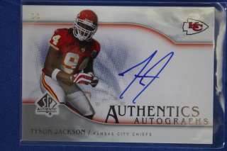 2009 SP Authentic Tyson Jackson AUTO RC Kansas City Chiefs  