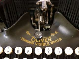 Vintage 1909 OLIVER Number 5 PRISTINE Antique Metal Manual Typewriter 