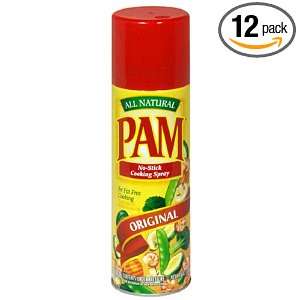 Pam Original No Stick Cooking Spray, 6 Ounce Cans (Pack of 12)  