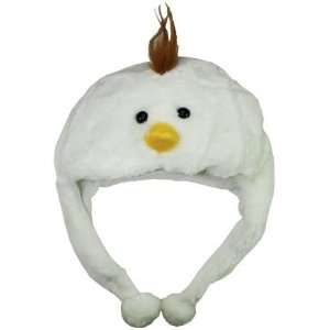  Sleepy Chick Hat with Long Fur Balls Plushy Animal Cap 