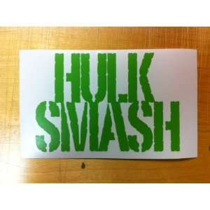  INCREDIBLE HULK HULK SMASH sticker decal. GREEN FREE 