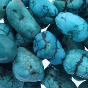 Dyed Turquoise Howlite  Nugget Plain   10mm Diameter, No Grade   Sold 