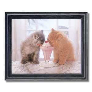  Two Baby Kittens Eating A Sundae Cat Kids Home Decor Wall 