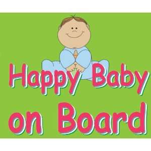  Happy Baby on Board Car Magnet