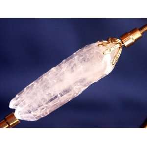 Quartz Crystal Pendant with 23 Gold Plated Chain, 32016