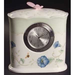  Lenox China Butterfly Meadow Small Desk Clock, Fine China 