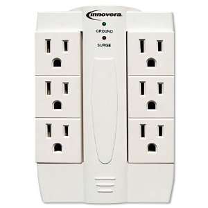 Six Outlet Surge Suppressor, Wall Mount w/Swivel Outlets, 1200 Joules 