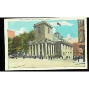  3 Vintage *BOSTON* postcards KINGS CHAPEL, BUNKER HILL 