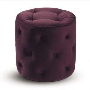  Avenue Six Curves Tufted Round Ottoman in Spring Green 