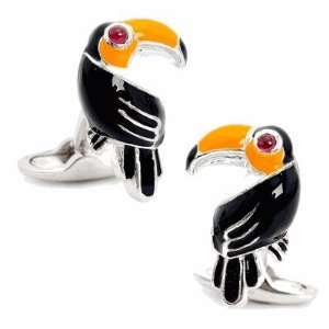  Handcrafted Italian Tucan Bird Cufflinks 