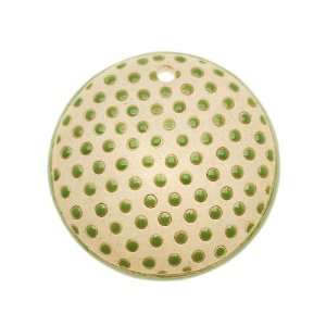  Golem Design Studio Glazed Ceramic Pendant Apple Green 