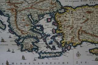 SOUTH EUROPE APOSTLE ITALY GREECE TURKEY ORIENT ENGRAVING MAP KEUR 