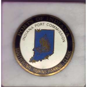    Ports of Indiana Burns Harbor Paperweight 60s 