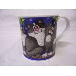 Cuddly Cats Fine Bone China Mug, Night Cats by Jane Brookshaw for 