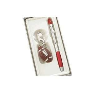  Free Personalized Red Football Ball Point Pen & Football Key Chain 