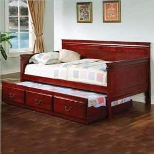    300036CH Coaster Trundle Wood Daybed in Cherry