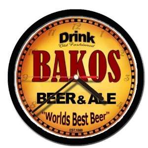 BAKOS beer and ale wall clock 