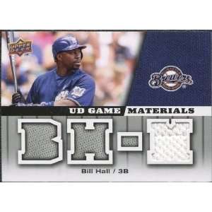   2009 Upper Deck UD Game Materials #GMBH Bill Hall Sports Collectibles