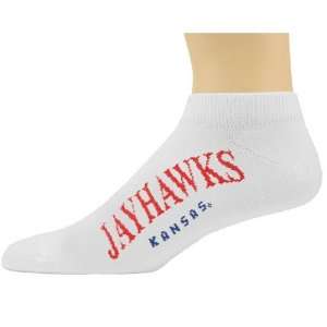  Kansas Jayhawks White Team Name Ankle Socks Sports 