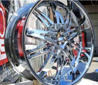 Wheel + Tire Packages 26 inch Triple chrome rims H7  