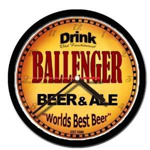  BALLENGER beer and ale wall clock 