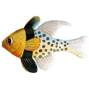  Spotted Tropical Fish Wall Hanging   Caribbean Steel Drum 