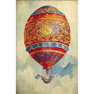  Red Ballooning Poster Print