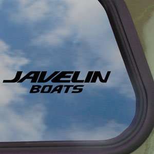  Javelin Boats Black Decal BOAT CRUISER Truck Window 