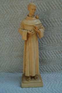 Older 24 Marble statue of St. Francis of Assisi +  