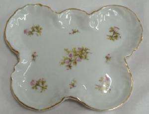 CARLSBAD AUSTRIAN BUTTERFLY SHAPE FLORAL DISHES  