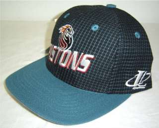 Logo Athletic NBA Detroit Pistons Snapback Cap w/ Teal Blue & Black 