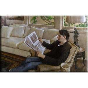 Morning News 30x19 Streched Canvas Art by Hardy, David