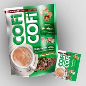 COFiCOFi Hazelnut bag   20 packets  Grocery & Gourmet Food
