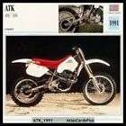 Motorcycle Card 1991 ATK 406 / 604 motocross mx Rotax