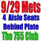 29 Sat ~ New York Mets @ Atlanta Braves ~ Aisle Seats & The 755 Club 