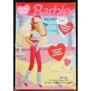  Barbie Valentines Day Cards Box of 32 with Teacher and 3 